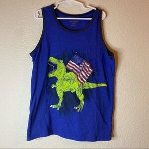 Cat & Jack Sleeveless Dino Graphic Tee Sz:M(8-10)
